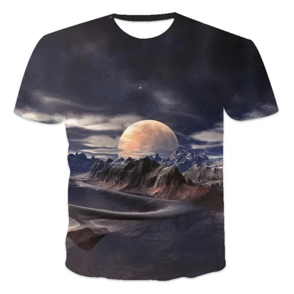 

Футболка с принтом Summer Dream Planet 3D, мужской свитер с коротким рукавом, спортивная повседневная рубашка в стиле хип-хоп, мужская футболка 160