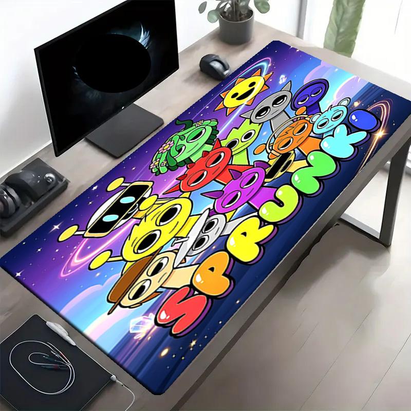 Sprunki Game Print Mouse Pad, Anti‑Slip Desktop Keyboard Mat, for PC Laptop Gaming Working Daily Use, Cool Festival Surprise Gift