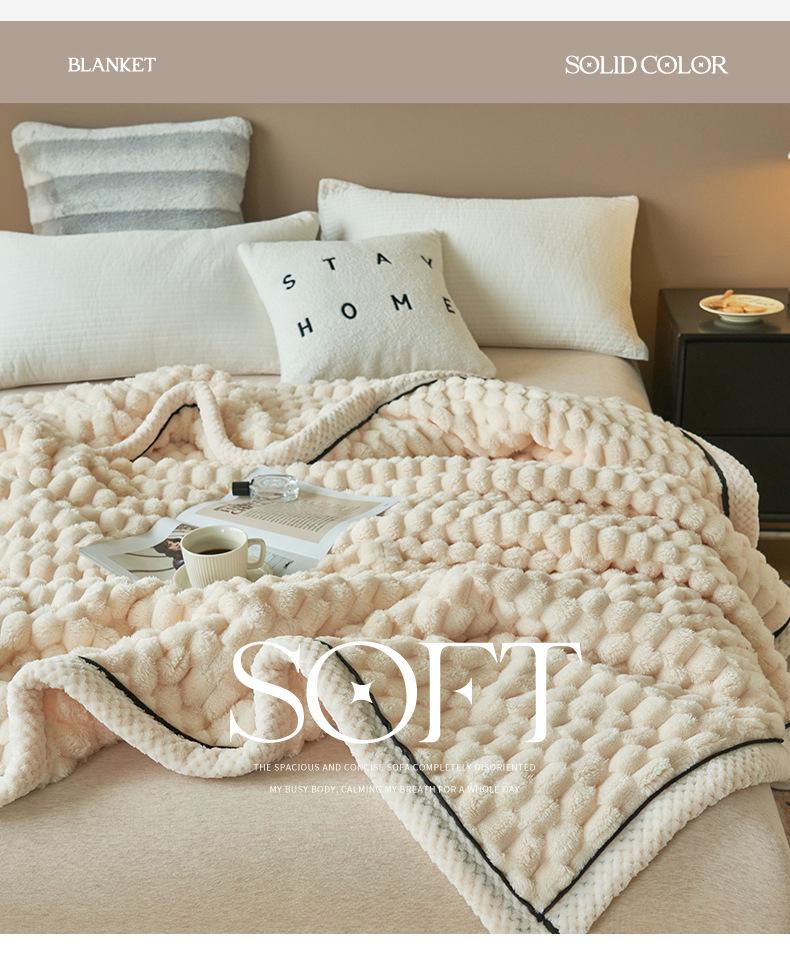 Doppellagige verdickte Winter Schildkröten Samt Korallenfleece Decke