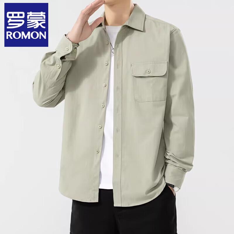 Luomen Men s 100% Cotton Casual Long Sleeve Shirt 3XL