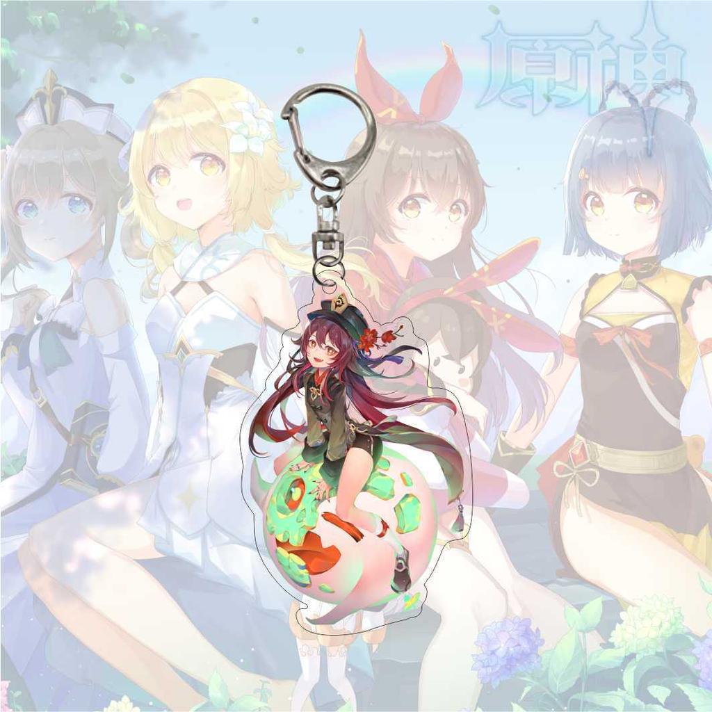 Cartoon Anime Keychain Acrylic Double Sided Keyring Jewelry Accessories for Fans Gifts