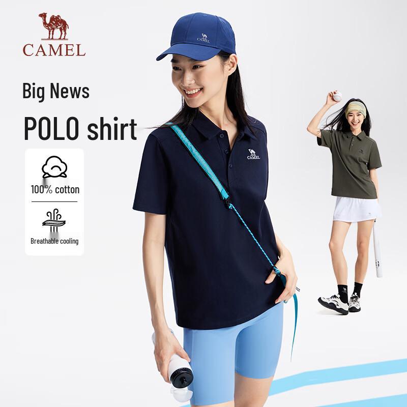 Camel Women s 245g Heavy Cotton Breathable Outdoor Polo Shirt L