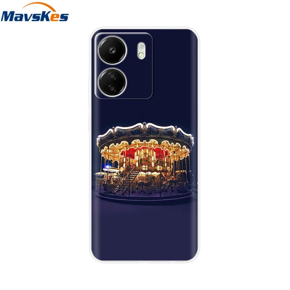 For Xiaomi Poco C65 Cases For Xiaomi Poco C65 Fashion Clear Soft Silicone Phone Cases TPU Fundas for PocoC65 c 65 Coque Bumper