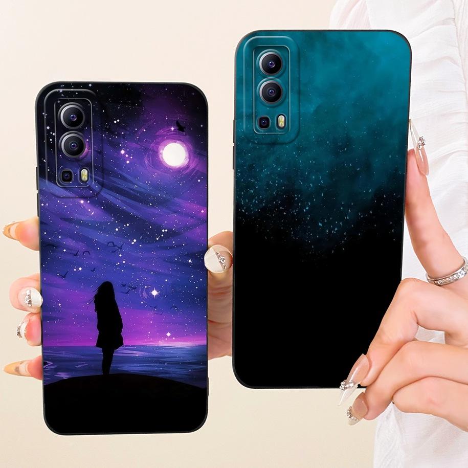 Case For Vivo Y52 Y72 5G Cover V2041 Popular Flower Soft Silicone Lens Protective Phone Shell For VivoY52 VivoY72 IQOO Z3 Bumper