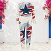 Women Plus Size Round Neck Long Sleeve Printed Cuffed Top And Cuffed Pants Two Piece Set