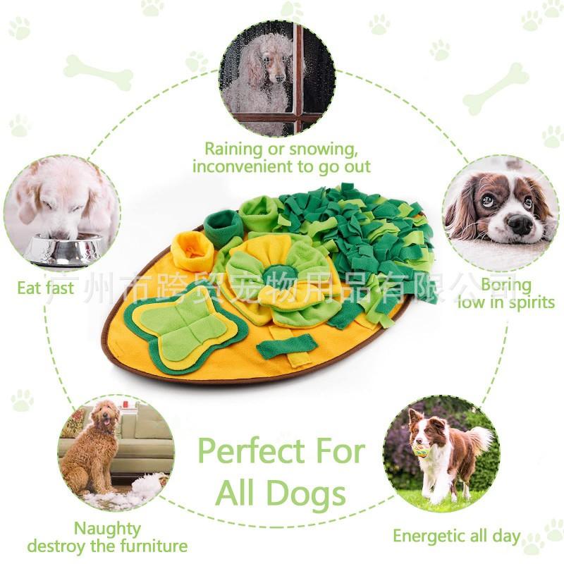 Interactive Snuffle Mat Dogs Cats - Plush Scent Tracking Toy With Crinkle Sound Non-Slip Base Mental Stimulation