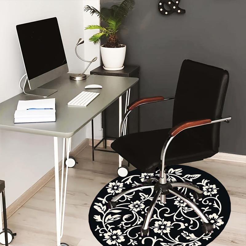 

1pc Office Carpet Chair Mats Floral Vine Pattern Perfect for Decorating Office Chairs, Living Rooms, Or Bedrooms.YDT175 80cm by 80cm