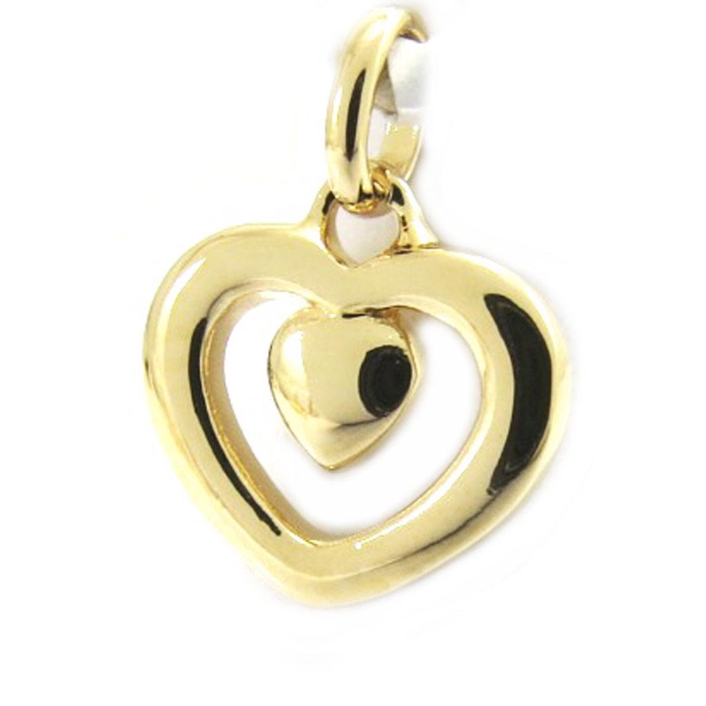 Les Trésors De Lily [G7817] - Pandantiv Placat cu Aur 'Love' auriu - 12x14 mm