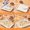 Stainless Steel Manual Ice Cream Maker - Square, Double Spatula, Hand Wash, No Power/battery Required - Ideal for Making Frozen Yogurt, Fruit, Milk