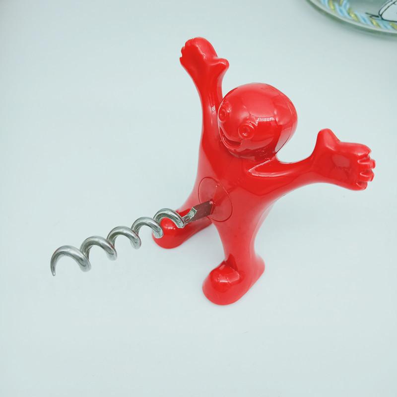 Small Red Man Funny Wine Opener With Pp Material For Party Celebrations