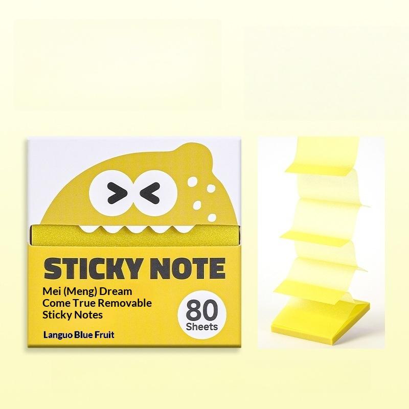 New 80Sheets/Box Self-Adhesive Memo Pads Pull-Type Sticky Note Pearlescent Transparent Paper For Office School Stationery Supply