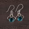 Apatite Gemstone 925 Sterling Silver Handmade Earrings 1.50" For Engagement Gift EE-2-12