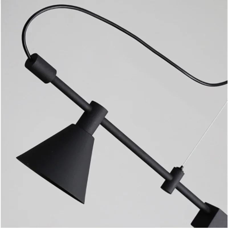 Modern minimalist LED pendant light black dining table restaurant spotlight pendant light Nordic design home decoration lighting