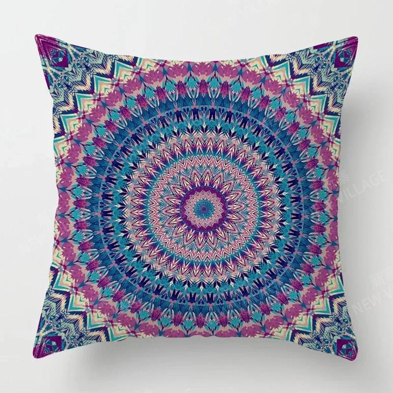 Fall Home Decor Autumn Living Room Throw Pillow Cover Sofa Boho Cushion Cover Mandala