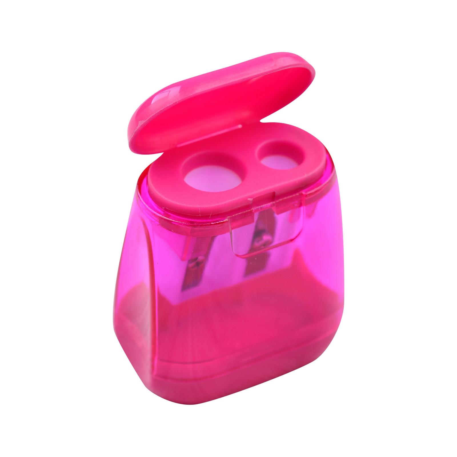 

Double-hole Pencil Sharpener, Plastic Pencil Sharpener With Cover, Pencil Sharpener, Cute Children s Pencil Sharpener, Pencil Sharpener, Printable рожевий
