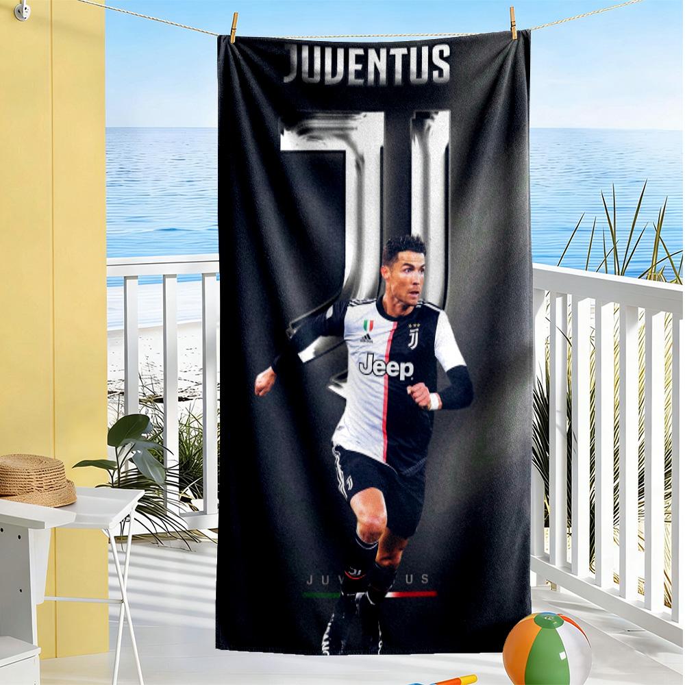 Cristiano Ronaldo Juventus Beach Towel High Absorbency & Quick-Dry Comfortable Lightweight Perfect for Traveling Yoga Camping and Swimming