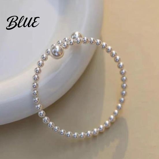 Lightweight Elastic Bracelet Women Faux Pearl Fit Warm Luster Minimalist