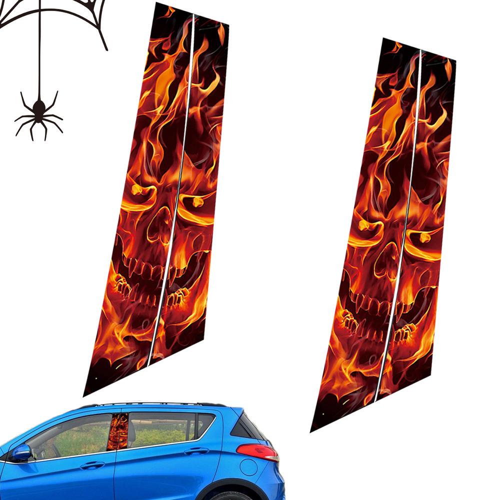 Skull Car Center Pillar Sticker Skull Car Pillar Decals Halloween Skull Sticker Skull Car Pillar Decals Adhesive Sticker Stylish