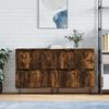 Sideboards 2 pcs. Smoked Oak Wood Based Panel