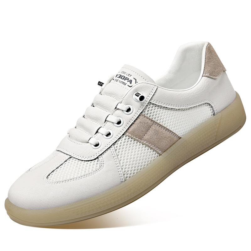 

New Men s Breathable Mesh Casual Shoe Solid -Color Fashionable Sports Shoe Comfortable And Anti - Slip Outdoor Casual Flat Shoes 38 белый
