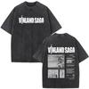 Anime Vinland Saga Thorfinn I Have No Enemies Vintage Washed T Shirt Mens Women Manga Casual Oversized Tshirts Male Streetwear