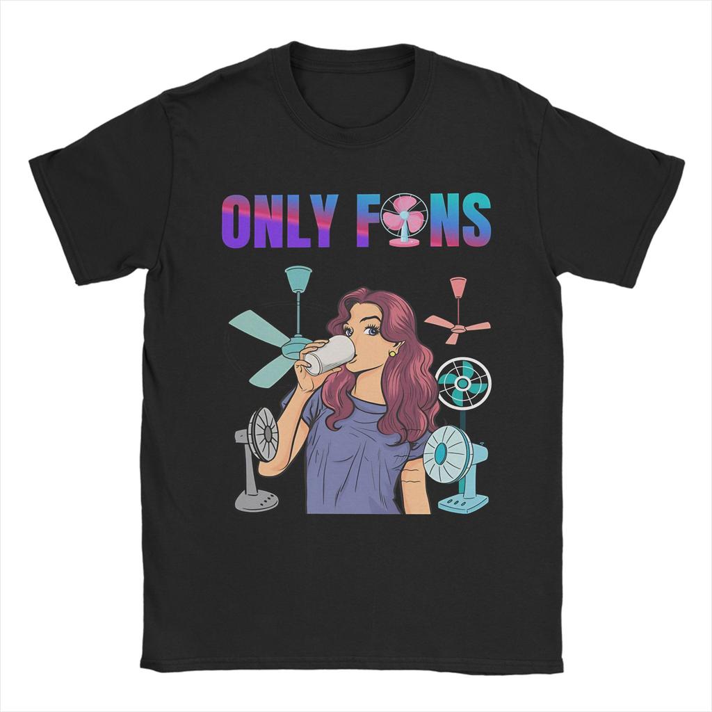 Funny Only Fans Meme Unisexs T Shirt  Vintage Tee Shirt Short Sleeve Crewneck TShirt Pure Cotton Party Tops
