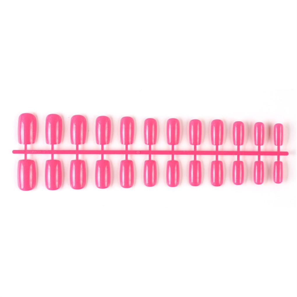 

24 Pieces Square-shaped Solid Coffin False Nails Medium Length DIY Exquisite Novel Colour-fast Nail for Manicure Salons