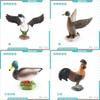 Detailed Pvc Models Of Farm Poultry Ducks Geese Roosters And Hens For Educational Play