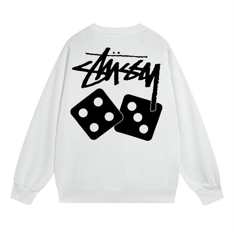 Sudadera Unisex con Estampado Stusy de Algodón Puro con Cuello Redondo - Estilo Moderno, Holgado y Casual