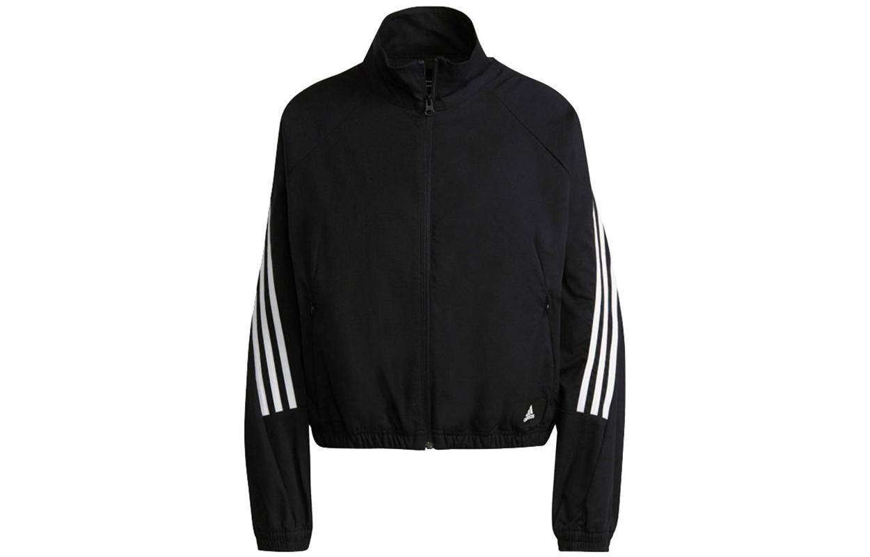 Adidas Jackets Women s Black Stand Collar Moderate Other GU9684 S
