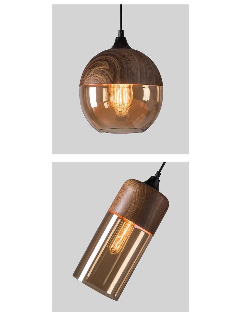 Industrial-Style Glass Ball Pendant Light for Restaurant & Bar