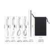 304 Stainless Steel Multifunctional Folding Cutlery Set with Knife, Fork, Spoon, and Detachable Chopsticks for Outdoor Use.