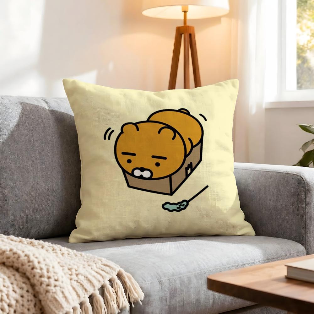 Character Kakao Friends Cushion Cover 1Pcs Decorative Covers Soft Cushion Case For Sofa Couch Decor 40X40 45X45 Pillowcases