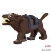 MOC Medieval Wolf Building Blocks Castle Army Knight Soldiers Figures Mount Animal Bricks Toys Gift DF004