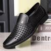 2025 Summer Men's Loafers New Hollow Breathable Slip-on Sandals Comfortable Soft Sole Business Formal Shoes Sandalias De Hombre