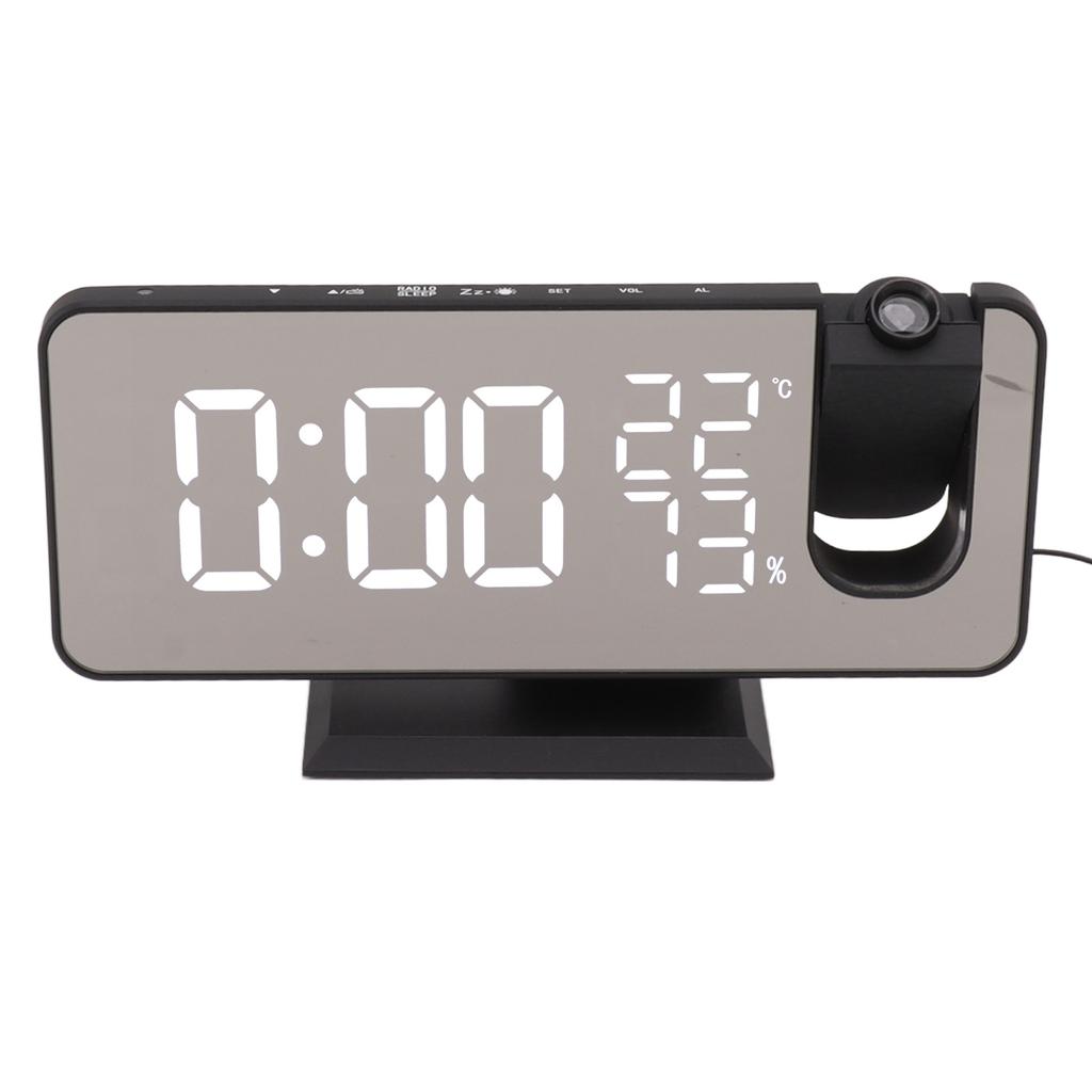 FM Radio LED Digital Smart Alarm Clock LED Digital Projection Alarm Clock for Bedroom Bedside