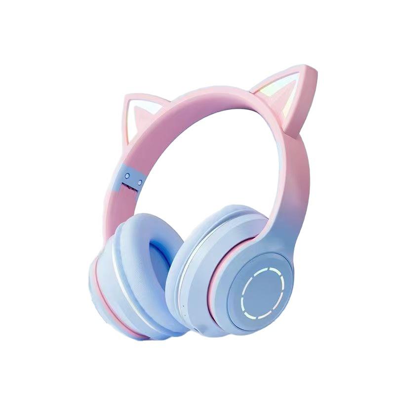 Gradient Luminous Cat Ear Bluetooth Gaming Headset