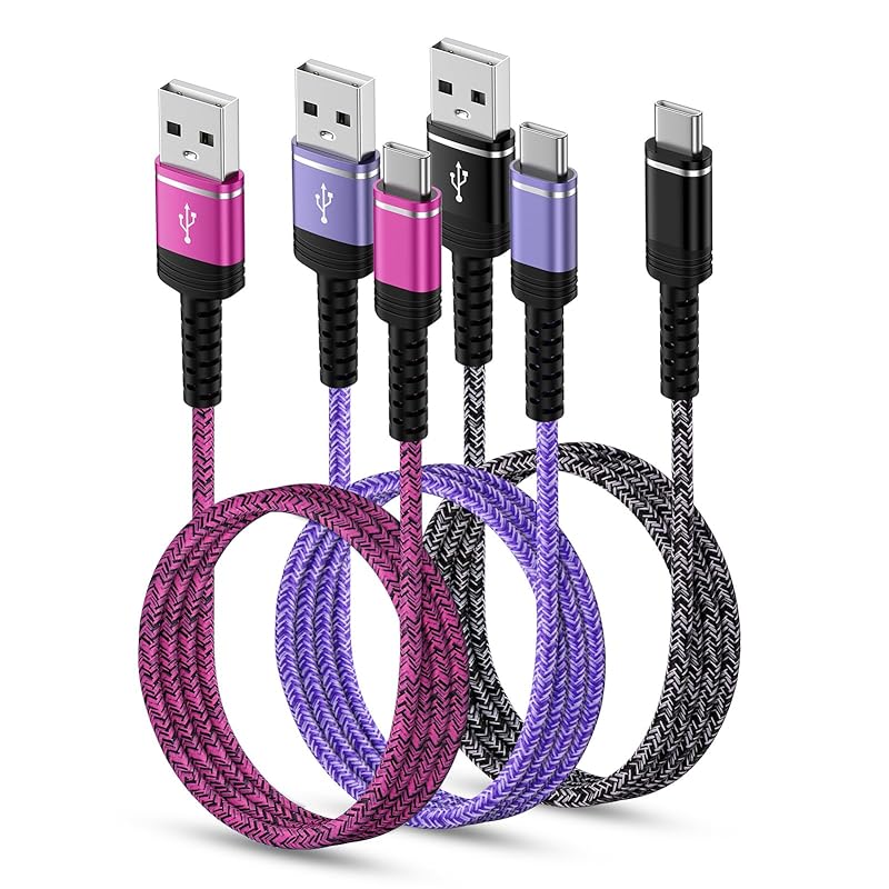 

Кабель USB Type C для быстрой зарядки [1,83 м*3 шт./совместим с QC3.0] кабель для зарядки типа C для iPhone 16, 15, кабель для зарядки типа C, код 15 серии, Galaxy A35