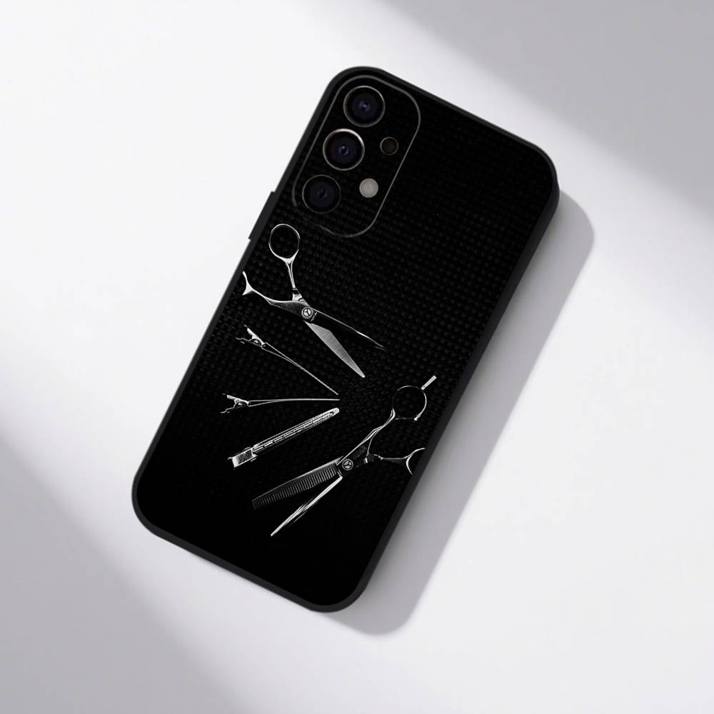 Barber Shop Hair Stylist Salon Phone Case For Samsung S25,S24,S21,S22,S23,S30,Ultra,S20,Plus,Fe,Lite,5G Black Cover
