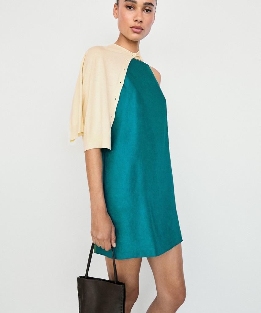 Masimodutti Linen Blend Mini Dress