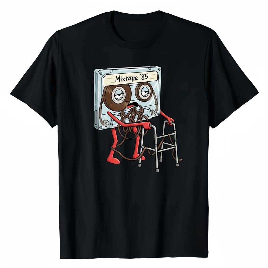 Funny Old Mixtape 85 Cassette Tape Graphic Tee Retro 80s Music Lover Gift TShirt