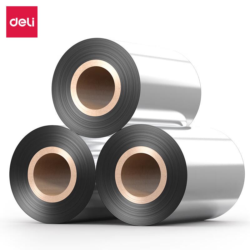 Deli 81523T Wax Thermal Transfer Ribbon, 6 Rolls