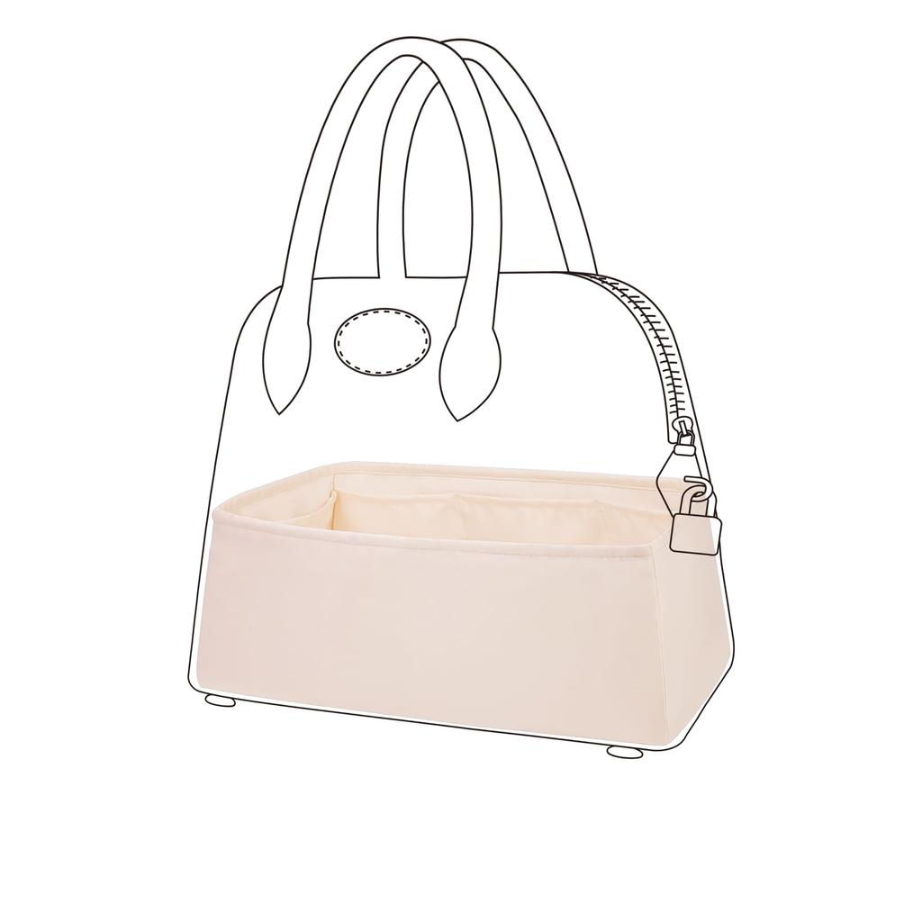 DGAZ Bolide 25 Bags, Luxury Silk and Satin Tote Bag Inner Bag, Fits Bolide 21/25/27/31/35 Bags (Clean, Bolide 25)