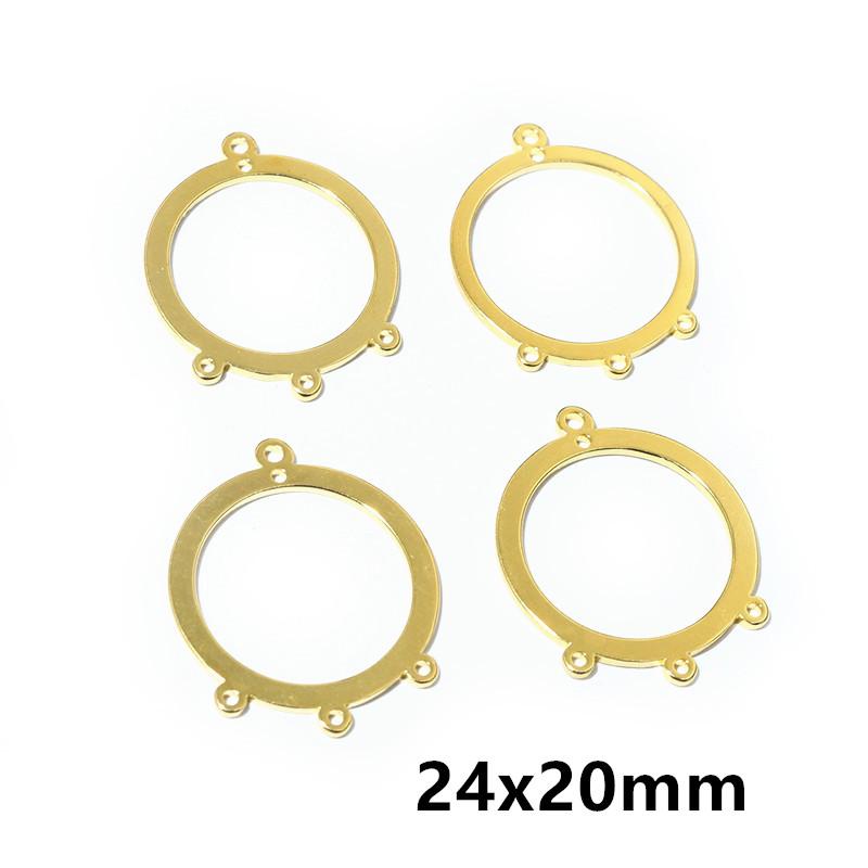 10 Stück Edelstahl Goldfarbe Anhänger Geometrisch Stempelrohlinge DIY Poröser Verbinder Anhänger Halskette Ohrring Zubehör