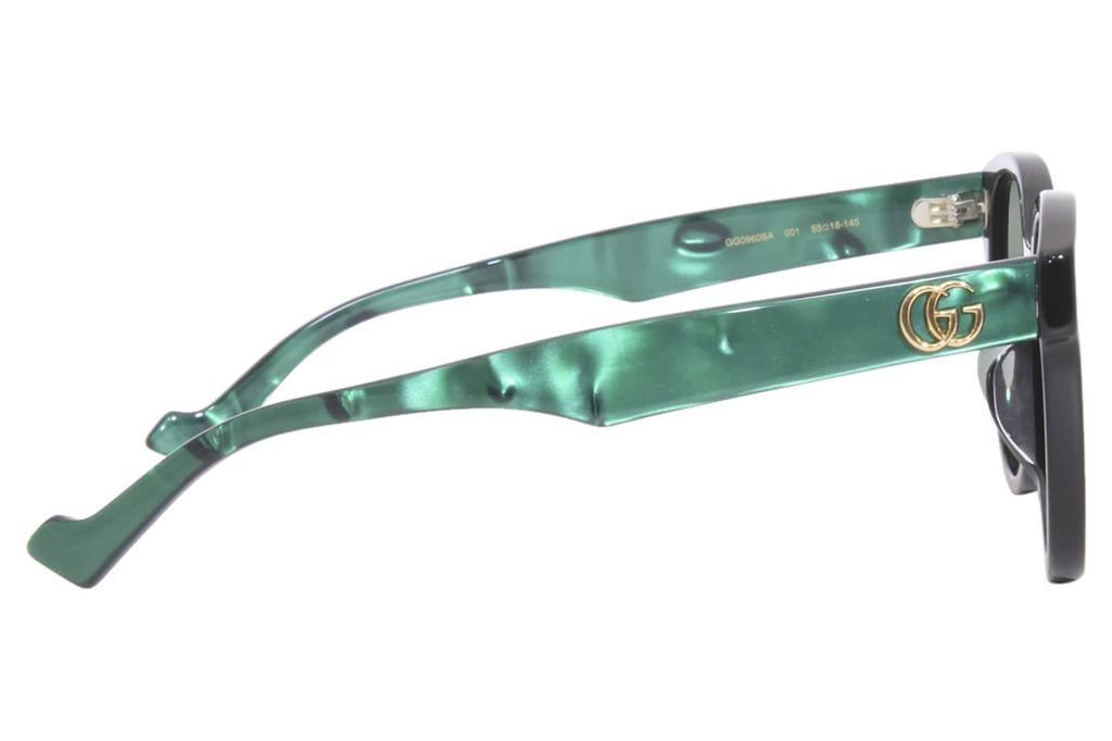 Gucci Sunglasses Asian Fit GG0960SA 001 Black Green Green Women's