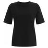Shop   Women S Slub Round 100  CoTTon Summer ShorT Sleeve T ShirT Black Dai wSh 