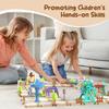 3D Puzzle Track Car Toy Set Assembling Scene Maze DIY Rail Car Amusement Park Puzzles Track Vehicle Creative Game Logic Kits Toy