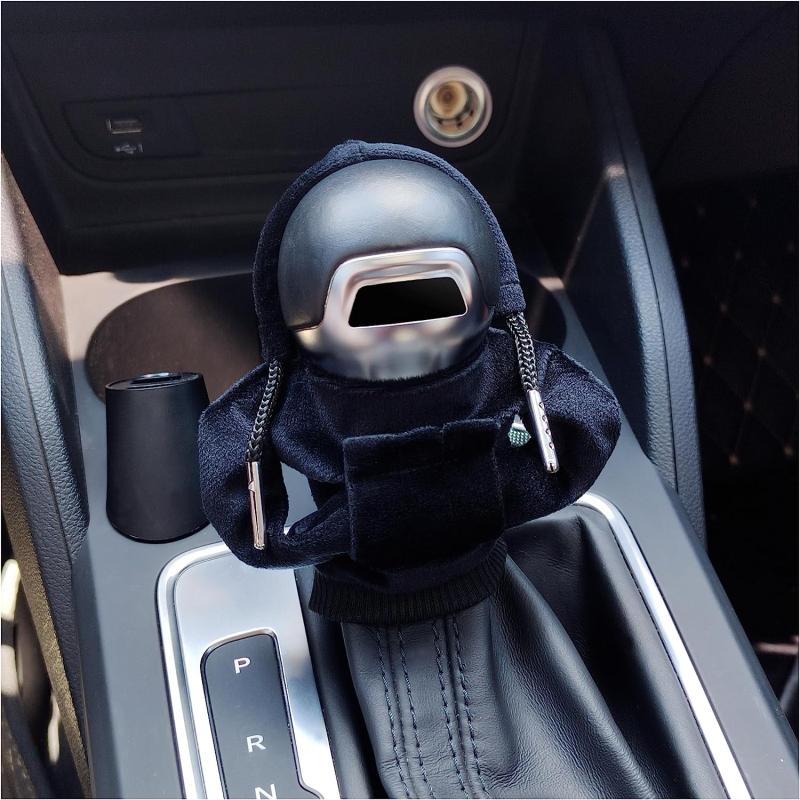 Auto Schalthebelabdeckung Schalthebelknauf Hoodie Abdeckung Dekoration Passend für Manuell Automatik Auto Schalthebel Innenzubehör