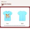 Girls' European Style Butterfly Print Short Sleeve T-shirt - Summer Collection