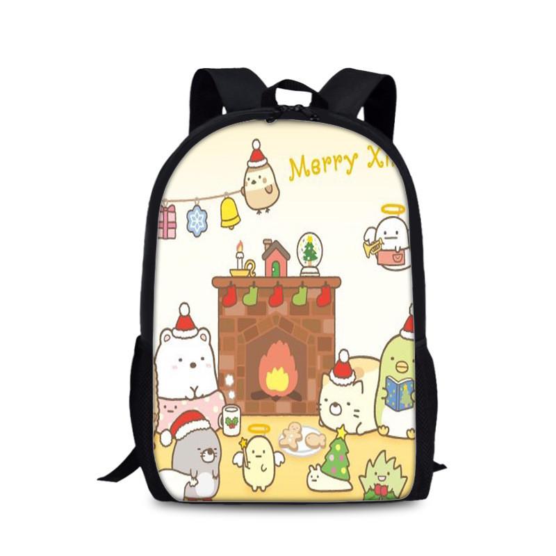 Sumikkogurashi School Bag With Waterresistant Nylon Fabric And Adjustable Shoulder Straps For Students